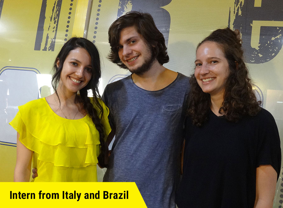 Intern fron Italy and Brazil